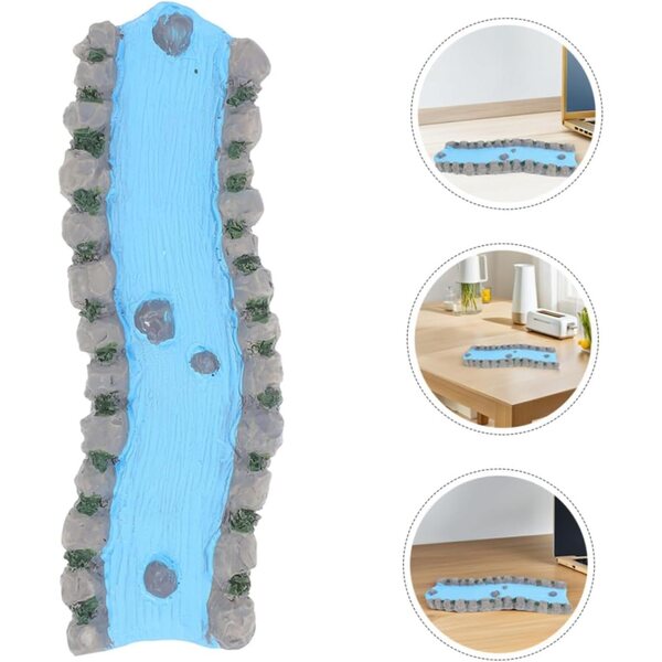 Angoily Set 2 Mini Riviere in Resina per Giardino delle Fate e Casa delle Bambole