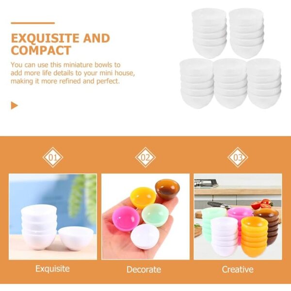 Toddmomy Set mit 25 Mini-Schalen für Puppenhäuser – realistisches Design und sichere Materialien