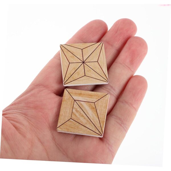 TOYANDONA 20 Vintage-Miniaturfliesen aus Holz für Puppenhaus, 3 x 3 cm