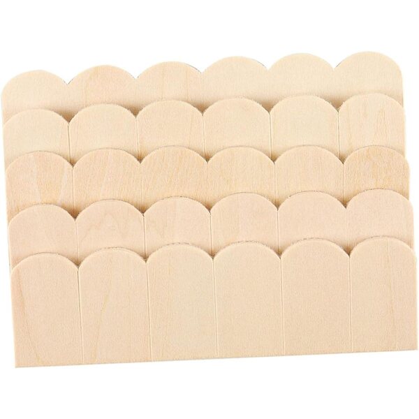 Set 12 Mini Tegole in Legno per Casa delle Bambole 1/12 - Accessori Decorativi Vintage