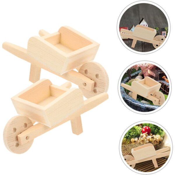 Mini dekorative Holzrouetten für Puppenhäuser und Miniaturgärten