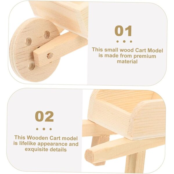 Mini dekorative Holzrouetten für Puppenhäuser und Miniaturgärten