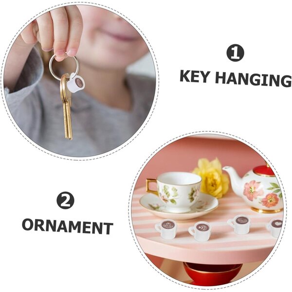 Set 25 Mini Tazze da Caffè in Resina per Decorazioni e Accessori Casa Bambole