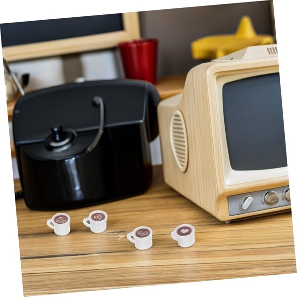 Set 25 Mini Tazze da Caffè in Resina per Decorazioni e Accessori Casa Bambole