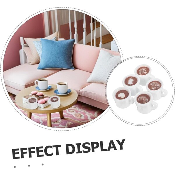 Set 25 Mini Tazze da Caffè in Resina per Decorazioni e Accessori Casa Bambole