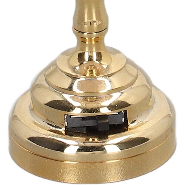 1:12 Puppenhaus-Tischlampe mit eingebauter Batterie – Mini-Dekorationslampe