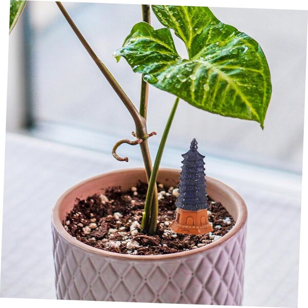 Modello di Pagoda Blu in Resina per Decorazione Rustica da Tavolo e Giardino