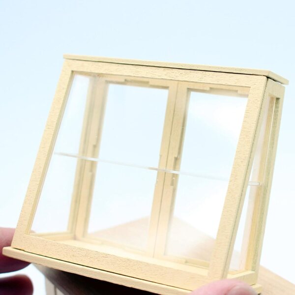 Puppenhaus-Miniatur-Backform, transparent, 4 x 7,5 x 7 cm, aus Holz und Acryl