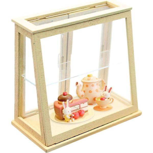 Puppenhaus-Miniatur-Backform, transparent, 4 x 7,5 x 7 cm, aus Holz und Acryl