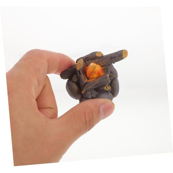 IMIKEYA 2 pezzi Miniature Fuoco Finto per Case di Bambole e Decorazioni Micro