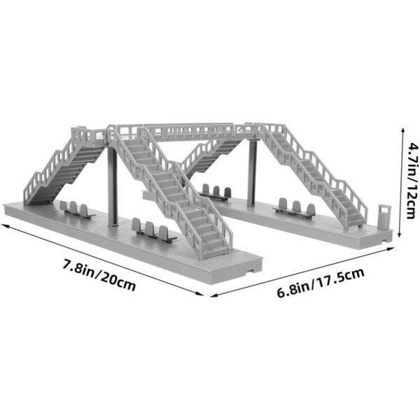IMIKEYA Modello fai-da-te Decorazione Ferroviaria Miniatura in ABS Realistico