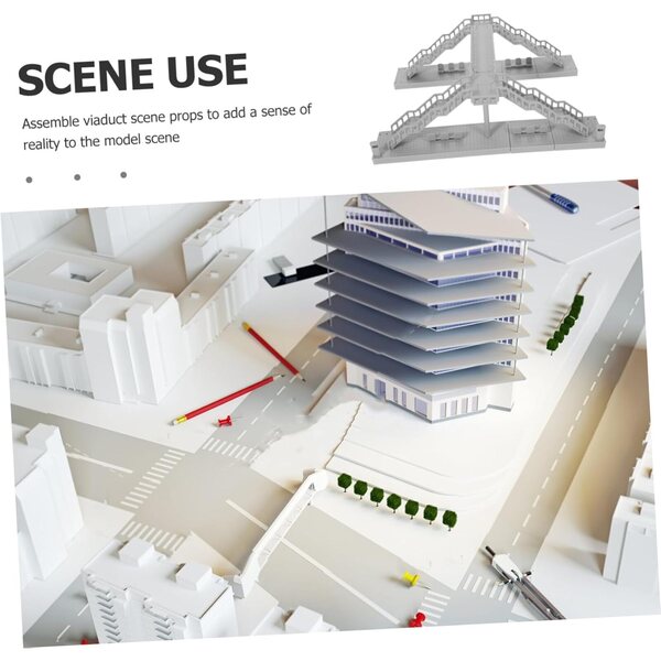 IMIKEYA Modello fai-da-te Decorazione Ferroviaria Miniatura in ABS Realistico