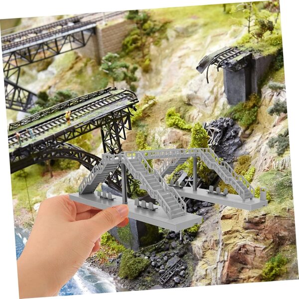 IMIKEYA Modello fai-da-te Decorazione Ferroviaria Miniatura in ABS Realistico