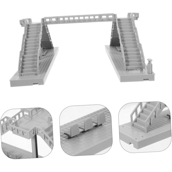 IMIKEYA Modello fai-da-te Decorazione Ferroviaria Miniatura in ABS Realistico