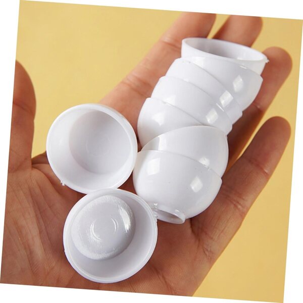 Set 10 Mini Bol Bianchi in Plastica per Casa delle Bambole, Design Realistico e Resistente