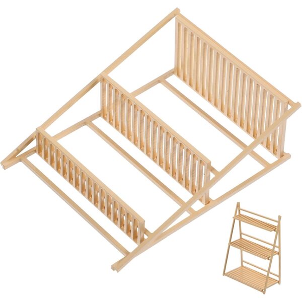 Support Fiori Miniatura in ABS per Casa delle Bambole - Porta Vaso Miniatura Kaki