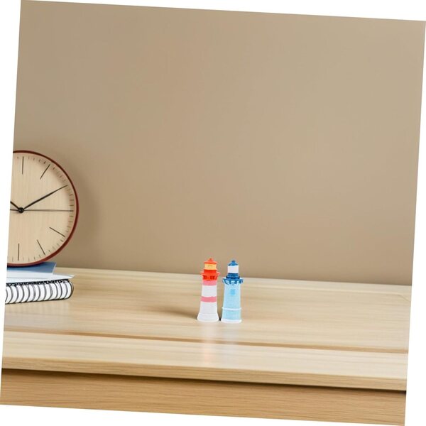 Dekorative Miniatur-Leuchttürme aus Kunstharz im mediterranen Stil, 4er-Set ABOOFAN