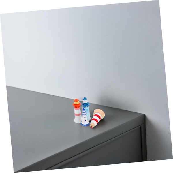 Dekorative Miniatur-Leuchttürme aus Kunstharz im mediterranen Stil, 4er-Set ABOOFAN