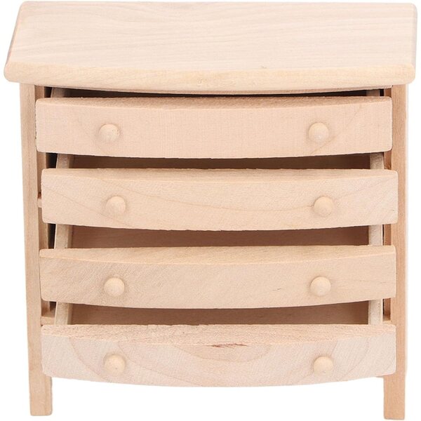 Armadio Miniatura in Legno con Cassetti per Casa delle Bambole Scala 1:12 Picysa