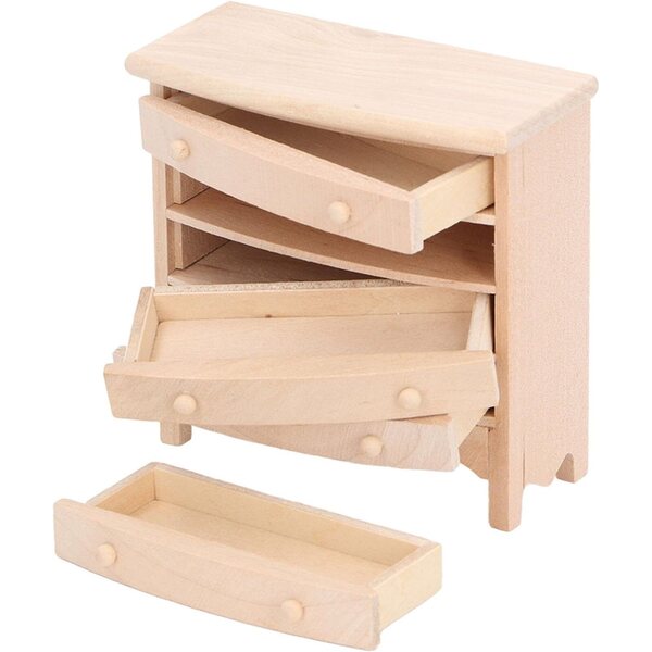 Armadio Miniatura in Legno con Cassetti per Casa delle Bambole Scala 1:12 Picysa