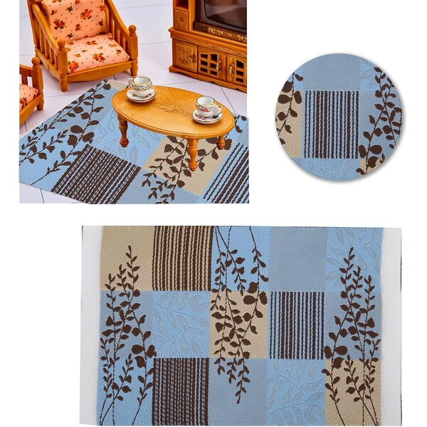 Tappeto in miniatura 1:12 Picysa in filo di rayon per casa delle bambole, design elegante