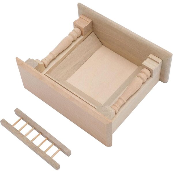 Camino in legno per casa delle bambole scala 1:12, arredamento miniatura realistica