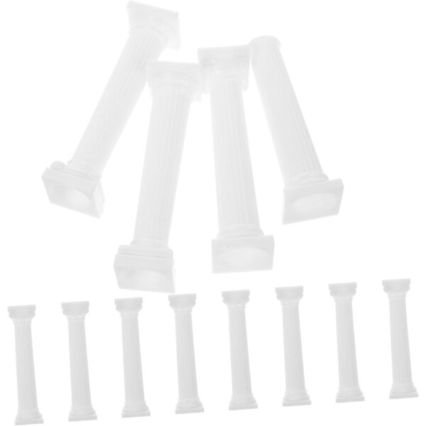 IMIKEYA 12 Mini Colonne Romane Decorative in Plastica per Foto e Decorazioni