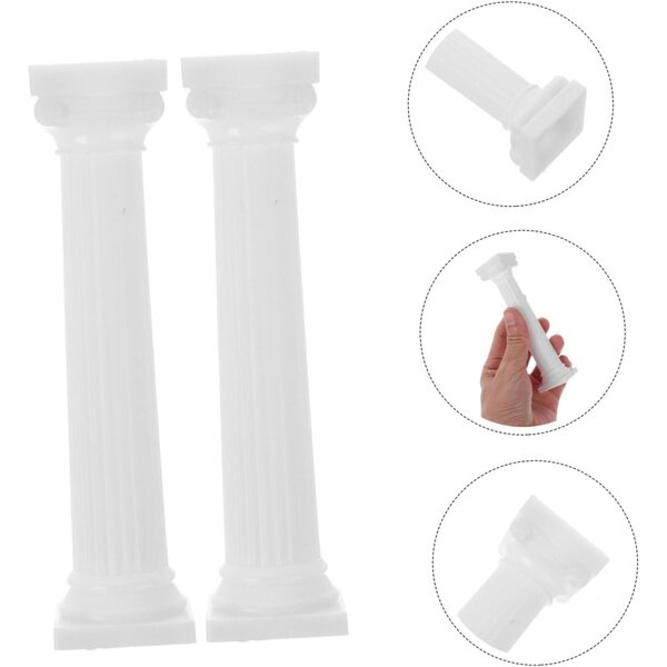 IMIKEYA 12 Mini Colonne Romane Decorative in Plastica per Foto e Decorazioni