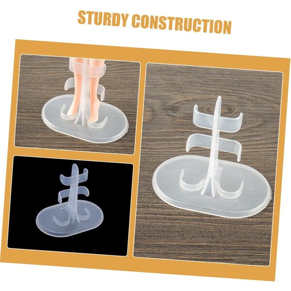 IMIKEYA Set 30 Supporti per Bambole e Figurine in Plastica Basi Compatibili e Stabili