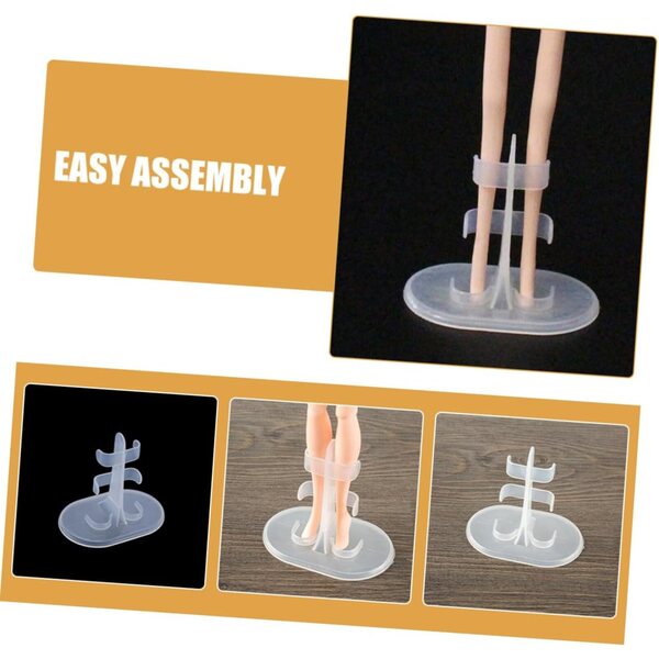 IMIKEYA Set 30 Supporti per Bambole e Figurine in Plastica Basi Compatibili e Stabili