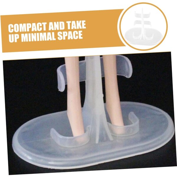 IMIKEYA Set 30 Supporti per Bambole e Figurine in Plastica Basi Compatibili e Stabili