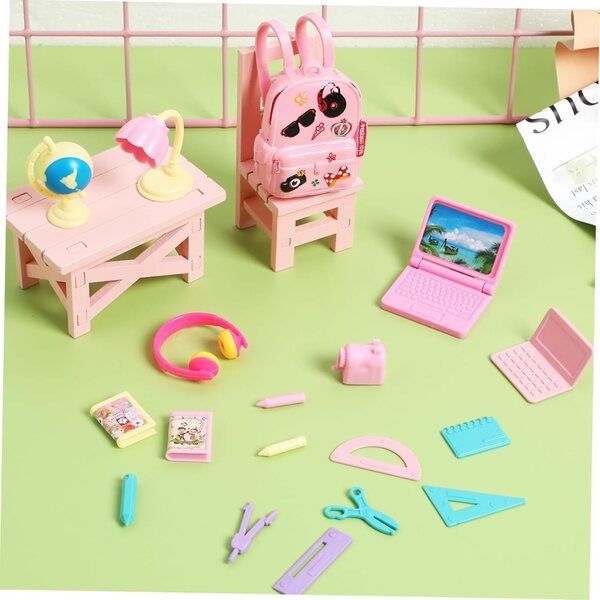 Mini-Schulbedarfsset für Gatuida-Puppen mit farbenfrohem Miniaturzubehör