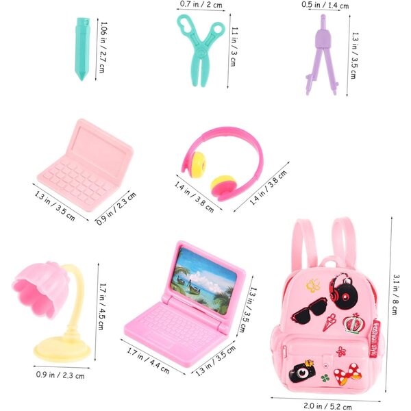 Mini-Schulbedarfsset für Gatuida-Puppen mit farbenfrohem Miniaturzubehör