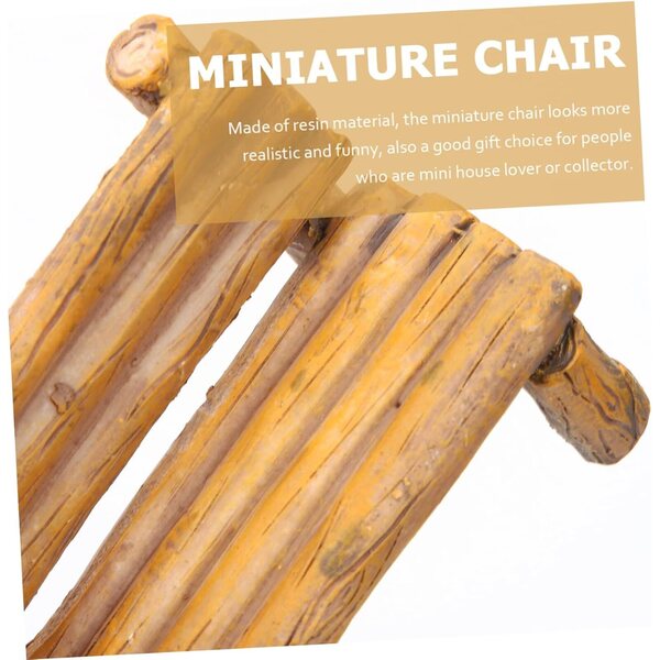 Abaodam Mini-Chaise in Resina per Casa delle Bambole, Supporto Telefono e Decorazione Miniatura