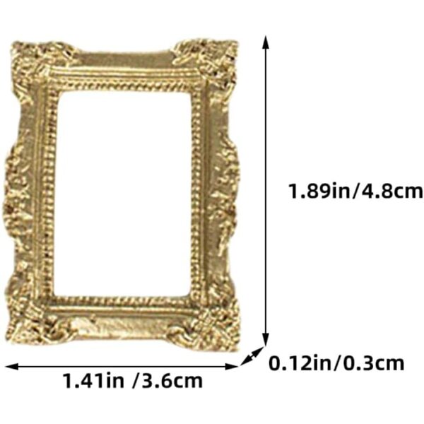 Set 10 Mini Cornici Foto Vintage in Resina per Decorazioni e Gioielli