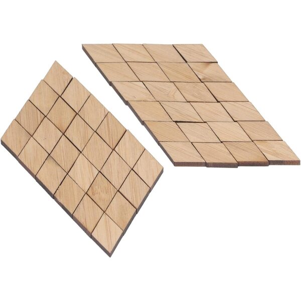 48 Mini Assi Pavimento in Legno 1:12 per Casa delle Bambole - Accessori Decorativi Fai da Te