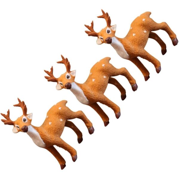 Abaodam Set 3 renne in peluche 15cm decorazioni natalizie per casa e tavola