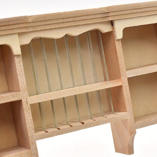 Puppenhaus-Küchenschrank aus Holz, Wandmontage, sichere Bemalung