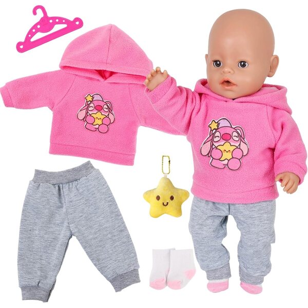 Abiti rosa per bambole da 14 a 18 pollici - Set completo moda Carreuty