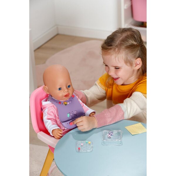 BABY born Bavaglino Pin-Play per Bambole 43 cm con Spille Decorative - Set 2 Pezzi