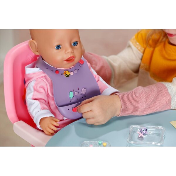 BABY born Bavaglino Pin-Play per Bambole 43 cm con Spille Decorative - Set 2 Pezzi