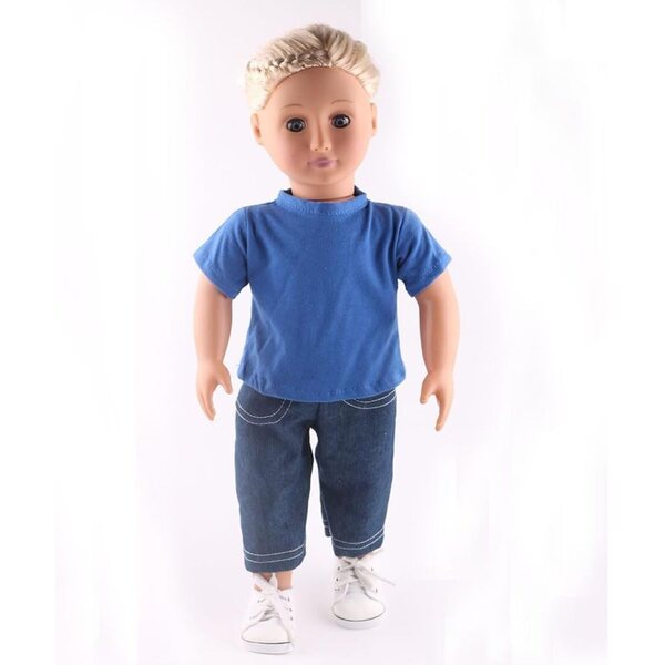 Abbigliamento per bambola americana 46 cm - completo casual maniche corte e pantaloni