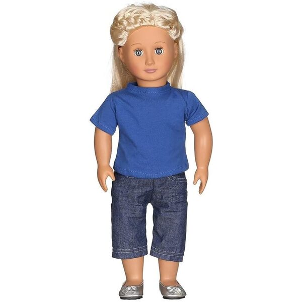 Abbigliamento per bambola americana 46 cm - completo casual maniche corte e pantaloni