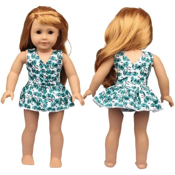 Abbigliamento Casual per Bambola Americana 46 cm - Body Stampato e Gonna Coordinata