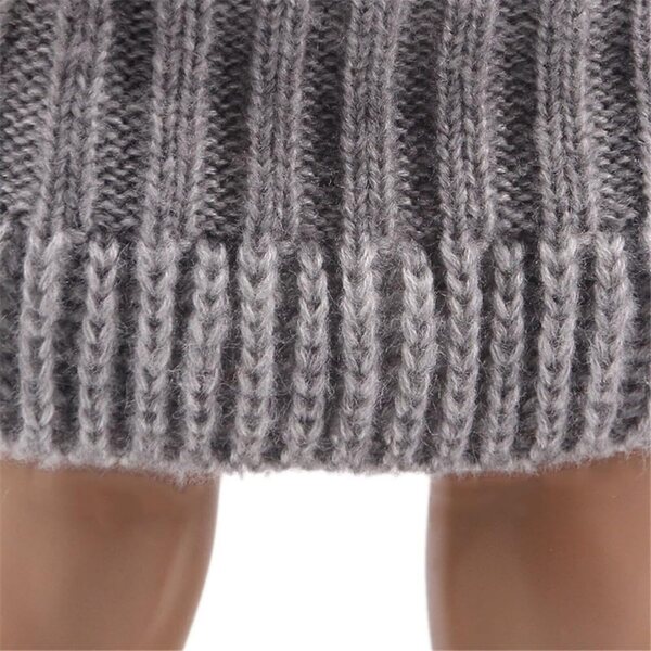 Abito per bambola americana 46 cm - Top e gonna in maglia grigio elegante