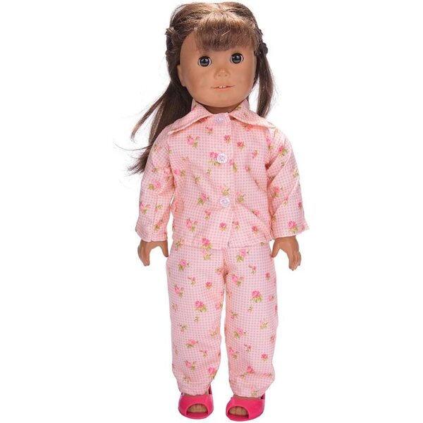 Ensemble Pigiama Rosa per Bambola Americana 46 cm - Completo Top e Pantaloni