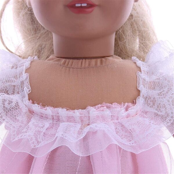 Abito in pizzo con mutandina per bambola americana 46 cm - Completo elegante