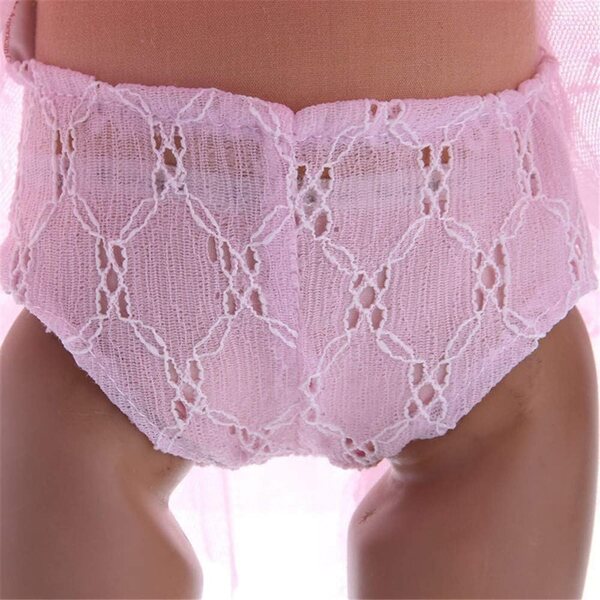 Abito in pizzo con mutandina per bambola americana 46 cm - Completo elegante