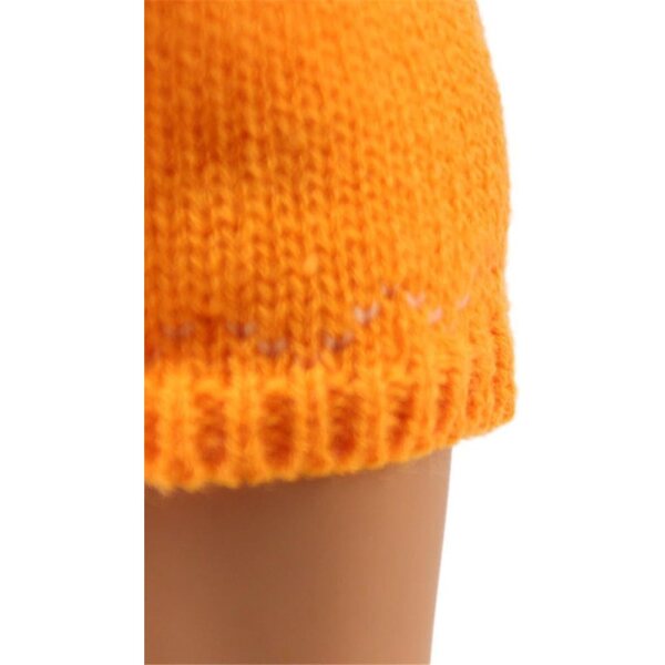 Vestito in maglia con cappello per bambola americana 46 cm, abito invernale arancione