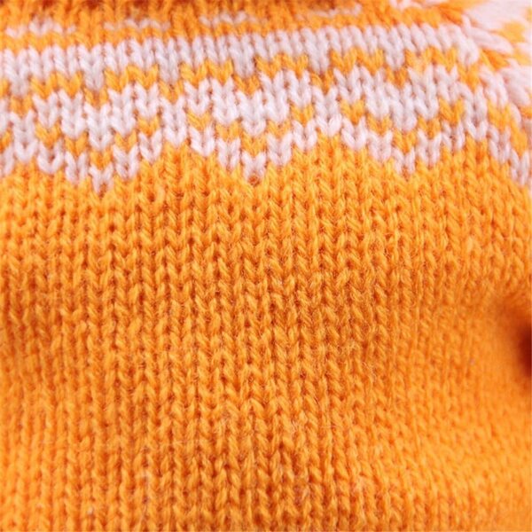 Vestito in maglia con cappello per bambola americana 46 cm, abito invernale arancione